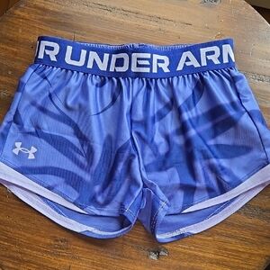 Under Armour Purple Athletic Shorts with Elastic Waistband